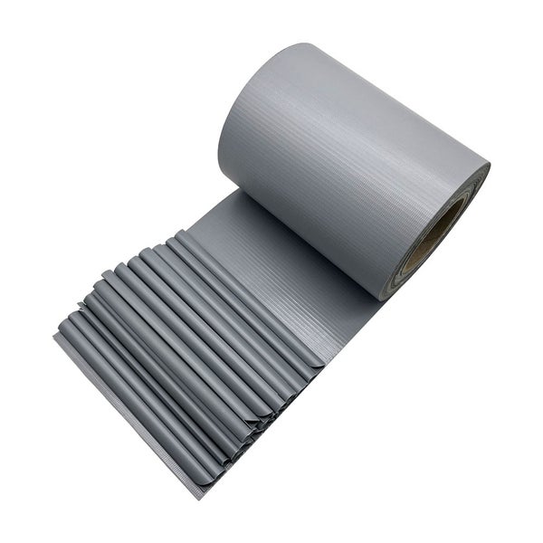 FLOORDIREKT PVC Sichtschutzstreifen 19 cm x 35 m für Gartenzäune Blickdicht Grau
