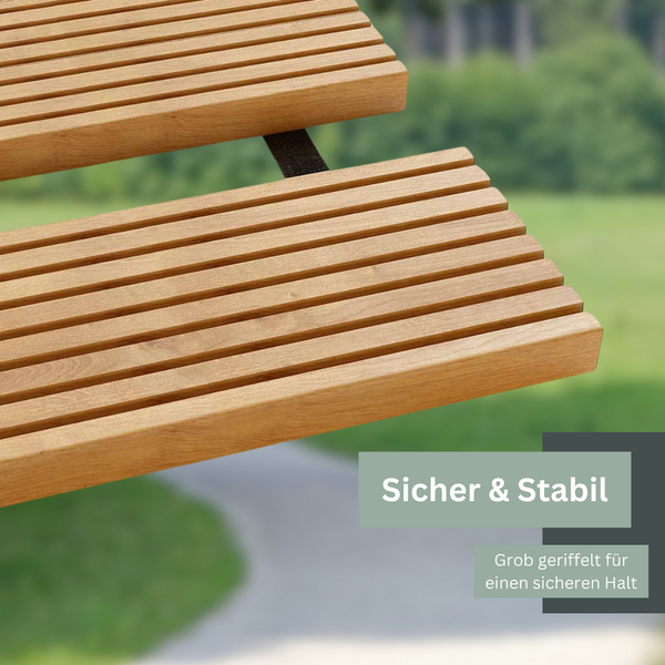 holz4home Rollweg Gartenweg aus Lärche  Holztritte für Garten 45 cm