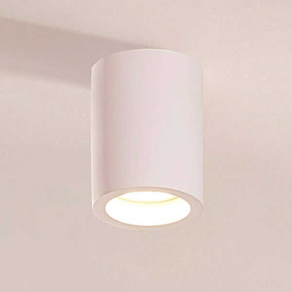Lindby Deckenlampe Annelies dimmbar (Modern) in Weiß aus Gips/Ton (1 flammig, GU10) - Deckenleuchte Lampe Wohnzimmerleuchte