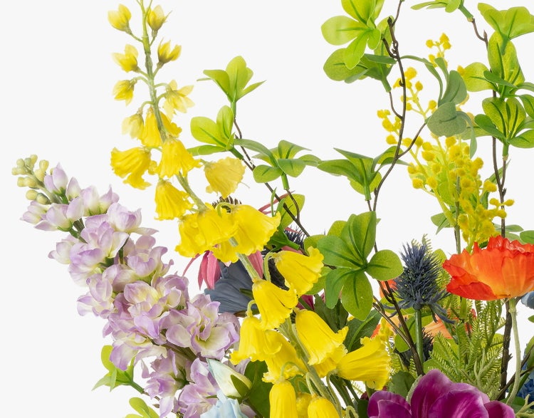 Unechter Blumenstrauß Feme, bunt, 90cm, Ø55cm - Künstlicher Blumenstrauß