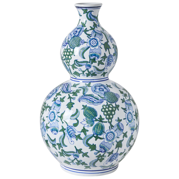 Keramikvase mit Blumenmuster