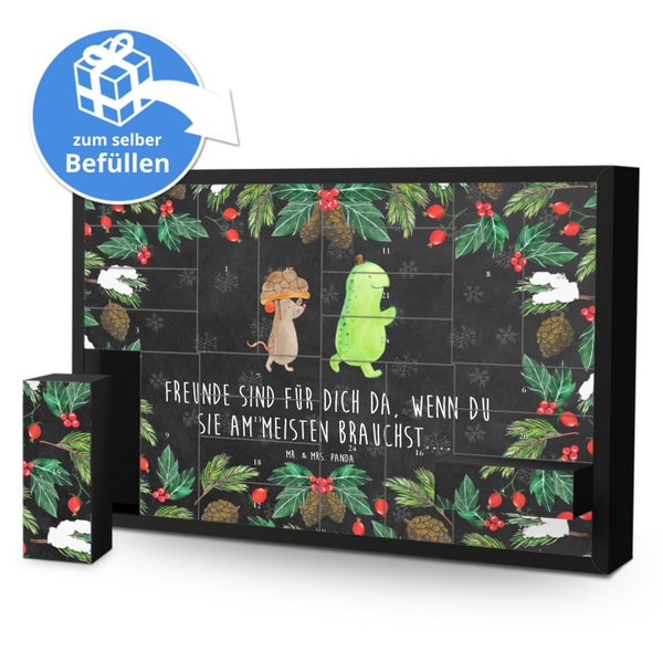 Mr. & Mrs. Panda Befüllbarer Adventskalender Schildkröte Maus - Schwarz