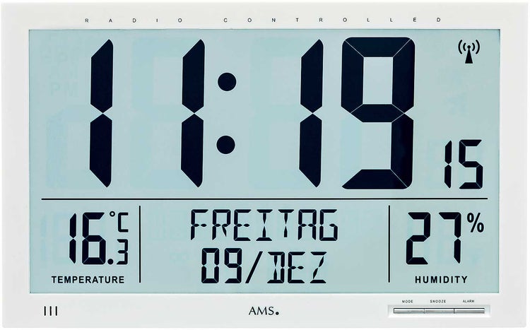 AMS Wanduhr 5887 | Funkuhren | Digitale Uhren