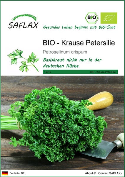 SAFLAX  - BIO - Krause Petersilie - Petroselinum crispum - 800 Samen