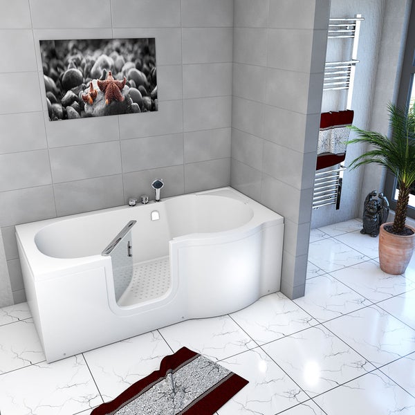 Seniorenwanne mit Tür S12-EH-L Badewanne 170x85cm