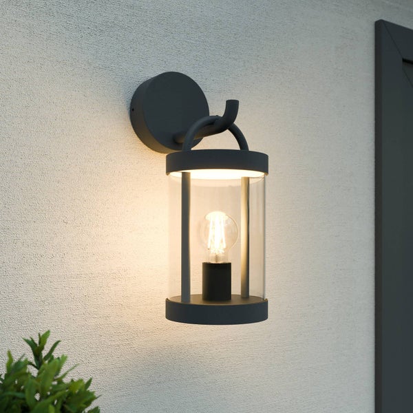 Lucande Wandlampe aussen, Wandleuchte außen Laterne IP54 Außenbeleuchtung Wand Hof Garten Terrasse Balkon Aussenwandleuchte