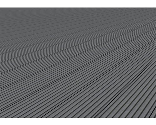 Terrassendiele WPC Konsta Silbergrau glatt 4000x145x26 mm