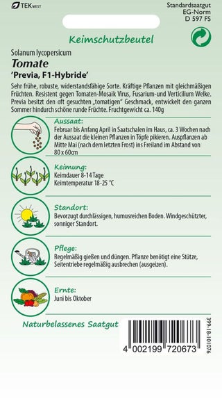 Tekwest Tomatensamen Previa F1 Hybride