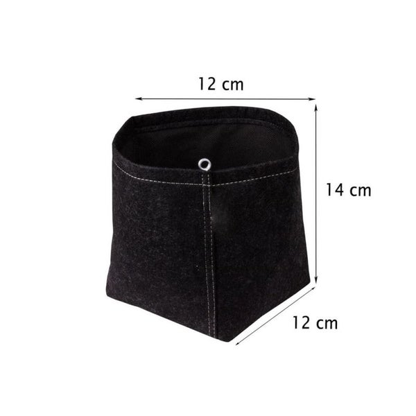 Stofftopf 2L – Pflanzsack aus atmungsaktivem Vlies (12x12x14 cm) – Wiederverwendbarer Pflanzkübel für Indoor & Outdoor – Nachhaltiger Blumentopf für besseres Wurzelwachstum