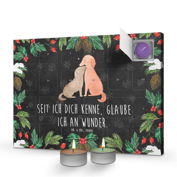 Mr. & Mrs. Panda Duftkerzen Adventskalender Hunde Liebe - Schwarz