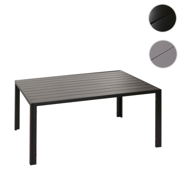 Gartentisch mit rechteckiger Tischplatte und geraden Beinen