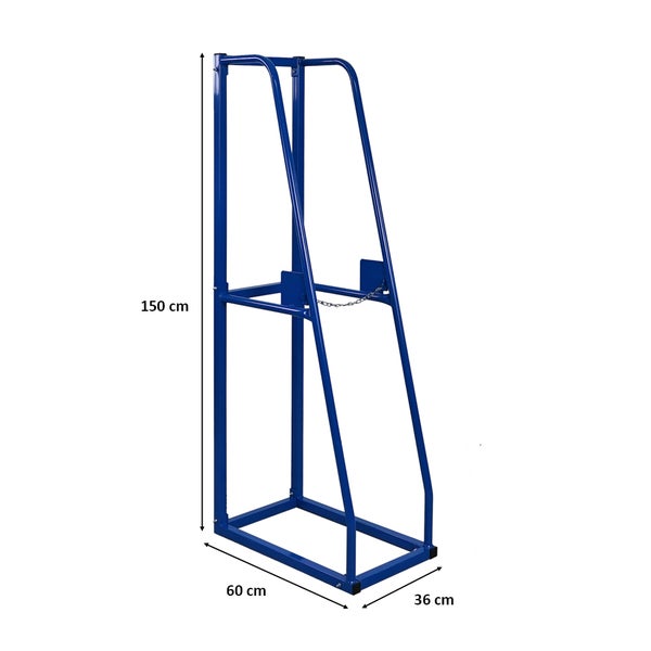 PROREGAL Vertikalregal RHINO Grundregal HxBxT 150x36x60cm Blau