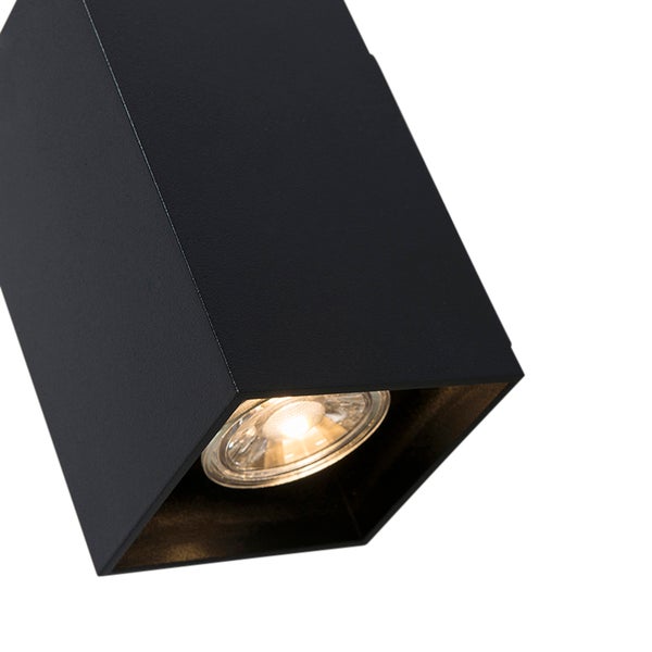 Schwarze Aufbaulampe mit LED-Leuchtmittel