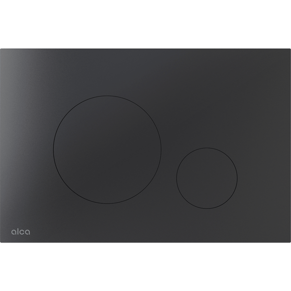 alca Betätigungsplatte für WC mit Zwei-Mengen-Spülung und zwei runden Tasten, matt.