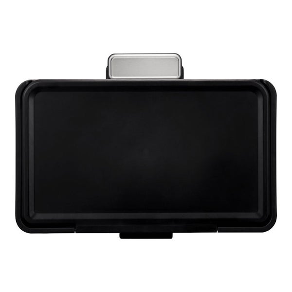 PROREGAL Rechteckiger Treteimer Aus Gebürstetem Edelstahl Mit Soft Close & Stay Open Deckel 29 Liter HxBxT 41,1 x 46,2 x 38,8 cm Schwarz