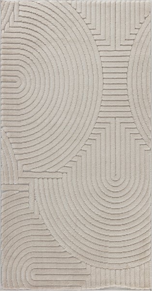 Moderner Skandinavischer Teppich für Innen-/Außenbereich Beige 80x150 cm REYKO