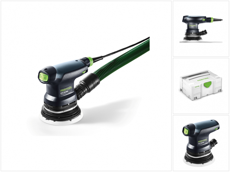 Festool ETS 125 REQ-Plus Exzenterschleifer 250W 2mm Hub 125mm im Systainer + Zubehör ( 574636 )