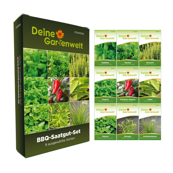 Grillkräutersamen-Set mit 9 Sorten Samen von Deine Gartenwelt