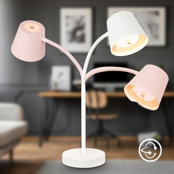 LED Tischlampe kabellos Tischleuchte Akku Nachttischlampe Leselampe Dimmbar