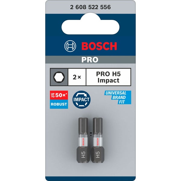 Bosch Logo Pro H5 Impact Bits, 2 Stück