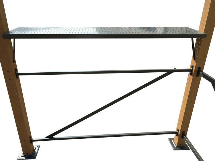 Luxus-Grillpavillon, 235 x 150 x 227 cm, anthrazit mit Holzoptik