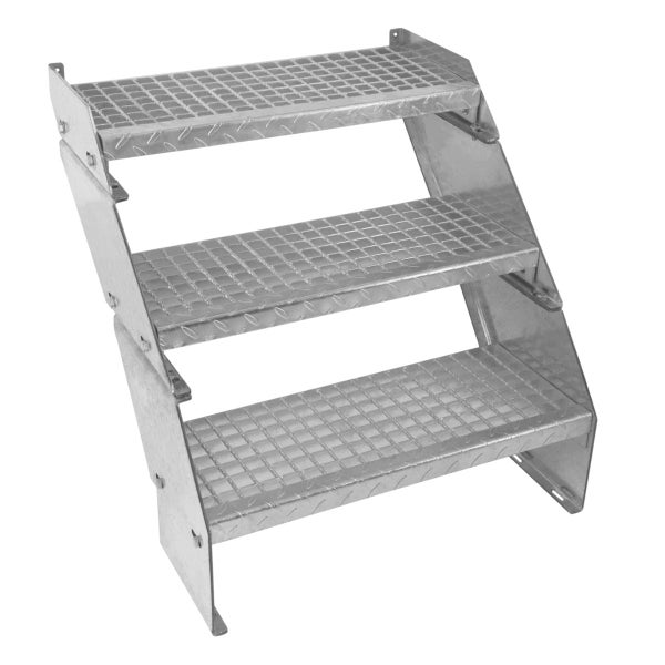 Verstellbare Dreiteilige Verzinkter Stahl Treppe – 600mm breit