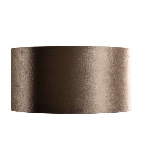 Samtlampenschirm Braun mit goldener Innenseite 50/50/25