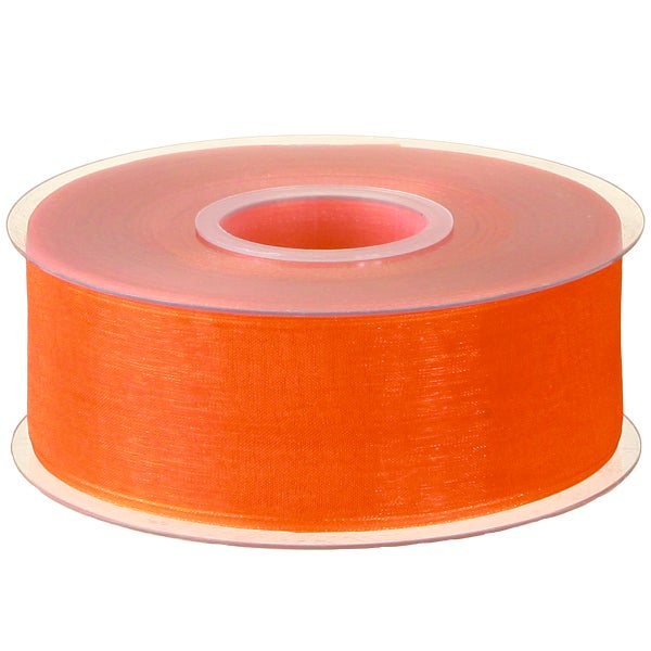 Rolle orangefarbenes Dekoband