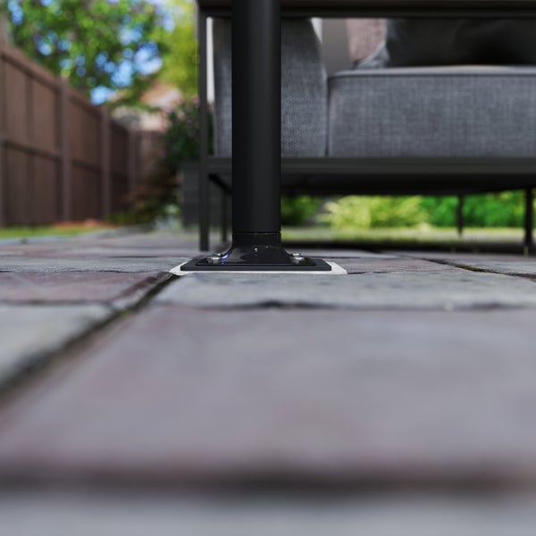Outsunny Sonnenschirmständer aus Beton, Ampelschirmständer Schirmständer Quadrarisch Schirmhalter, Ständer für Ampelschirm 113/92 mm, Schirmgewicht für Balkon, Terasse, Garten, Dunckelgrau