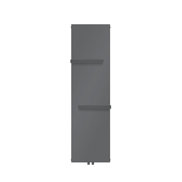 ML-Design Badheizkörper 1600x452 mm Anthrazit + 2x Handtuchhalter, Design Heizkörper Mittelanschluss Flach Einlagig Vertikal Planheizkörper Vertikalheizkörper Paneelheizkörper Flachheizkörper Heizwand