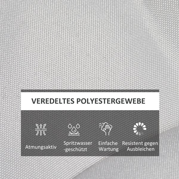 Outsunny Sitzkissen, 40L x 40B x 4H cm, Polyester, grau