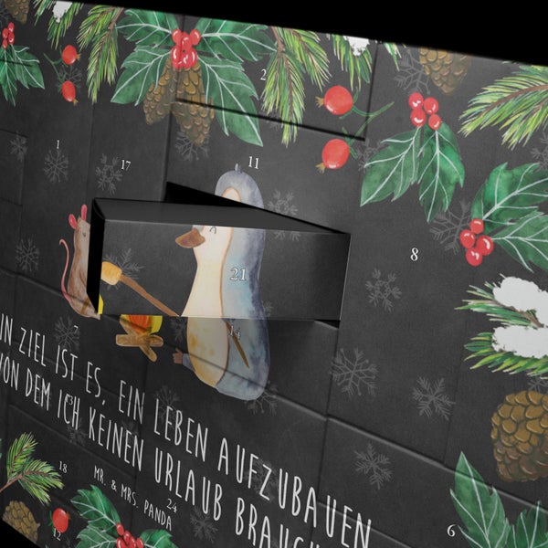 Mr. & Mrs. Panda Befüllbarer Adventskalender Pinguin Lagerfeuer - Schwarz
