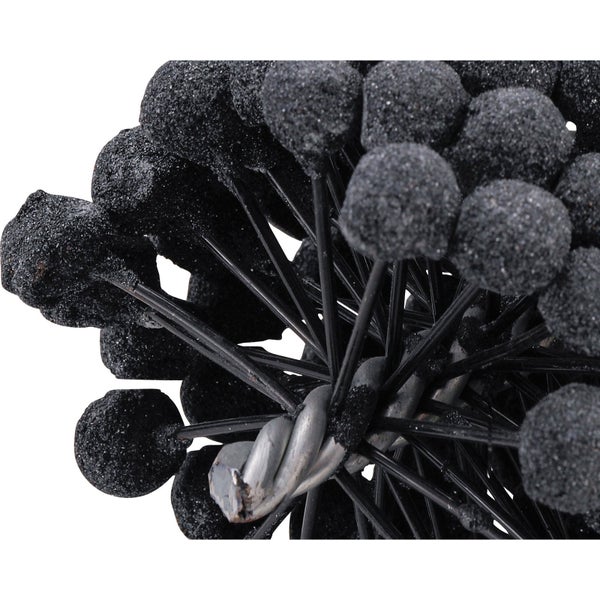 Nahaufnahme einer künstlichen Alliumblüte mit kugelförmigen Blütenständen auf schlanken Stielen