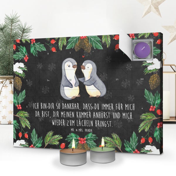 Mr. & Mrs. Panda Duftkerzen Adventskalender Pinguine trösten - Schwarz