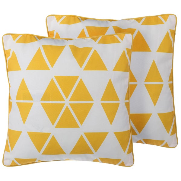 Dekokissen 2er Set PANSY 45 x 45 cm Gelb Geometrisches Muster