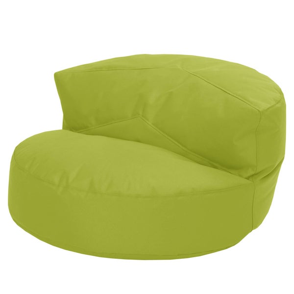 Green Bean Sitzsack Sofa mit Füllmaterial - Lounge im Sitzsack-Design 90x50cm mit ergonomischer Rückenlehne & waschbarem Bezug - Indoor und Outdoor geeignet in Grün