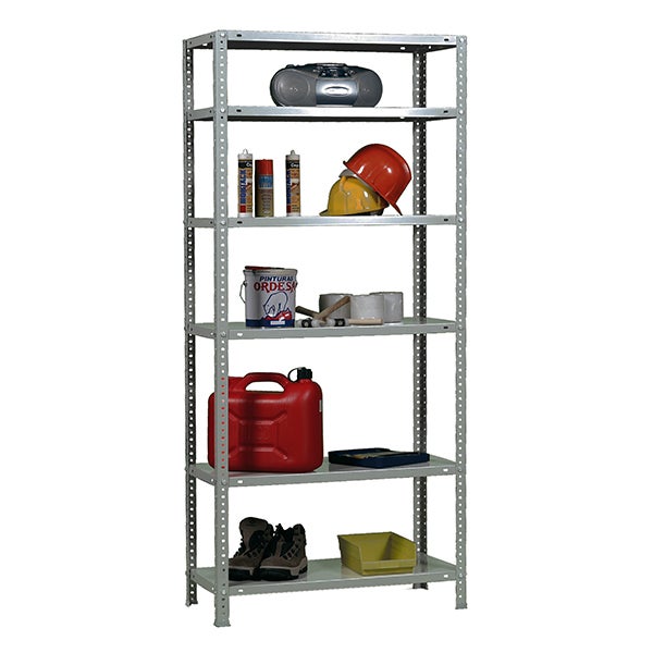 Schraubregal PANDA TALL | HxBxT 200x80x30cm | 6 Fachböden | Fachlast 100kg | Verzinkt