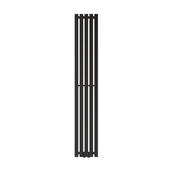 LuxeBath Designheizkörper Stella 1600 x 260 mm, Schwarz matt, Paneelheizkörper mit Mittelanschluss, Einlagig, Flach, Vertikal, Badheizkörper Röhrenheizkörper Bad Flachheizkörper Badezimmer Wandheizung