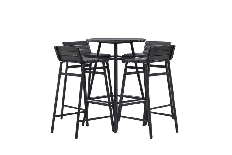 Mexico Lounge-Set 5 Teile schwarz. 65 X 65 X 95 cm