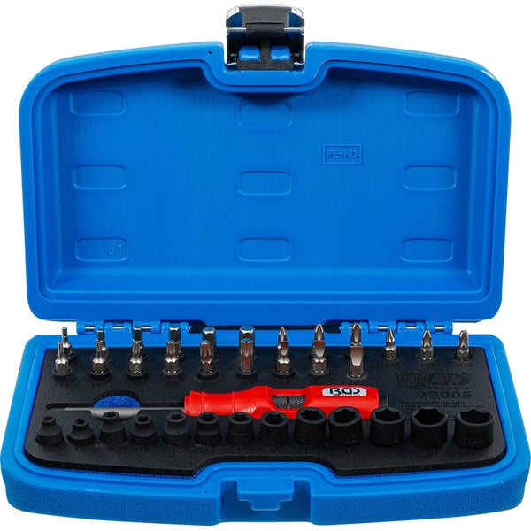 BGS Technic Bit und Nüsse Set in geöffnetem, blauem Koffer