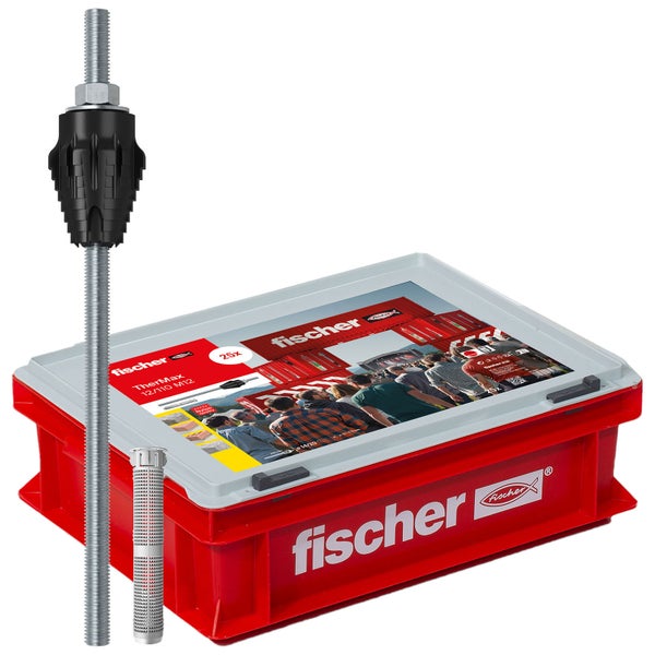 Fischer Thermax 12/110 M12 Dübel und rote Aufbewahrungsbox