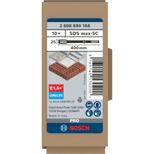 Bosch PRO SDS max-5C Flachmeißel-Set 25 x 400 mm - 2608690166
