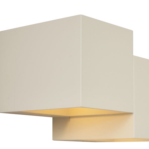Moderne Wandleuchte Beige 2-flammig - Transfer Double
