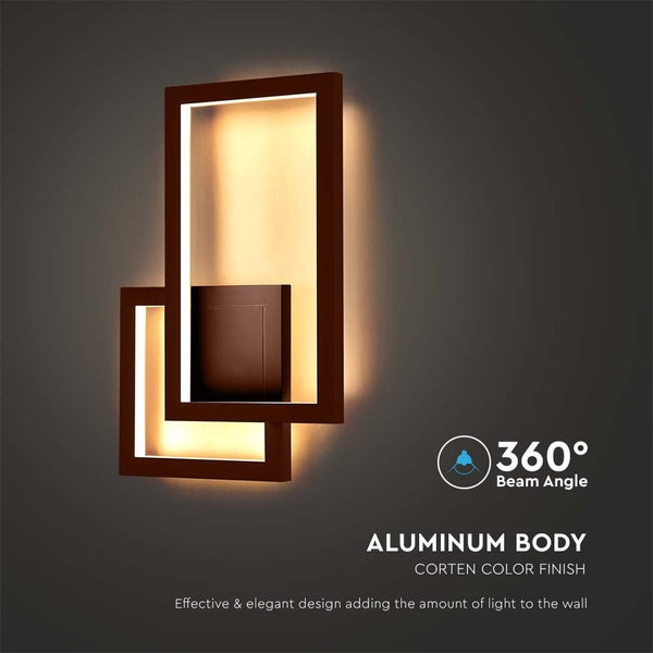 Aluminium Wandleuchte mit 360 Grad Lichtverteilung