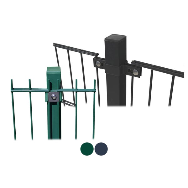 Home Deluxe Doppelstabmattenzaun Pfosten MORATA 2 x H: 230 cm Anthrazit