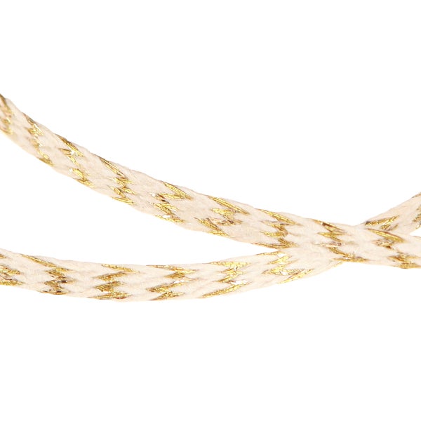 Spule Sumatra Metallic Dekoband mit goldenem Zickzackmuster