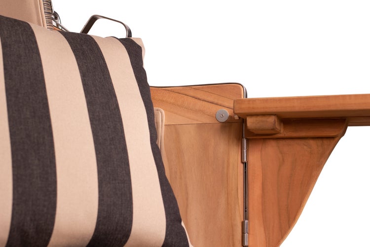 Strandkorb Nordstrand Teak PE grey Dessin 581
