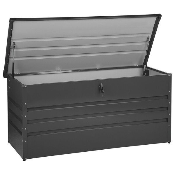 Aufbewahrungsbox CEBROSA Metall 132 cm 62 cm Graphitgrau