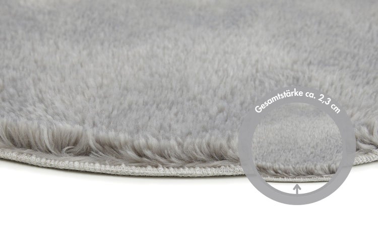 Badematte Florida 60 cm rund in Grau