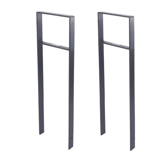 Zwei Tischgestelle aus Metall